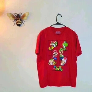 Super Mario T-shirt, red size 2XL